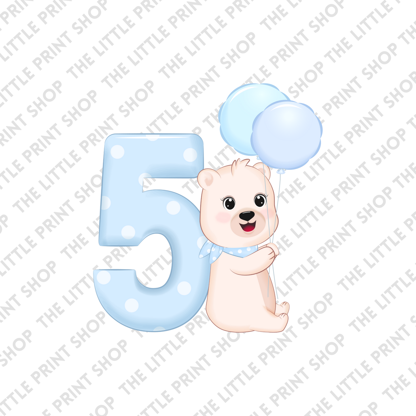 Birthday Bear - 5- UV DTF 3 inch Decal