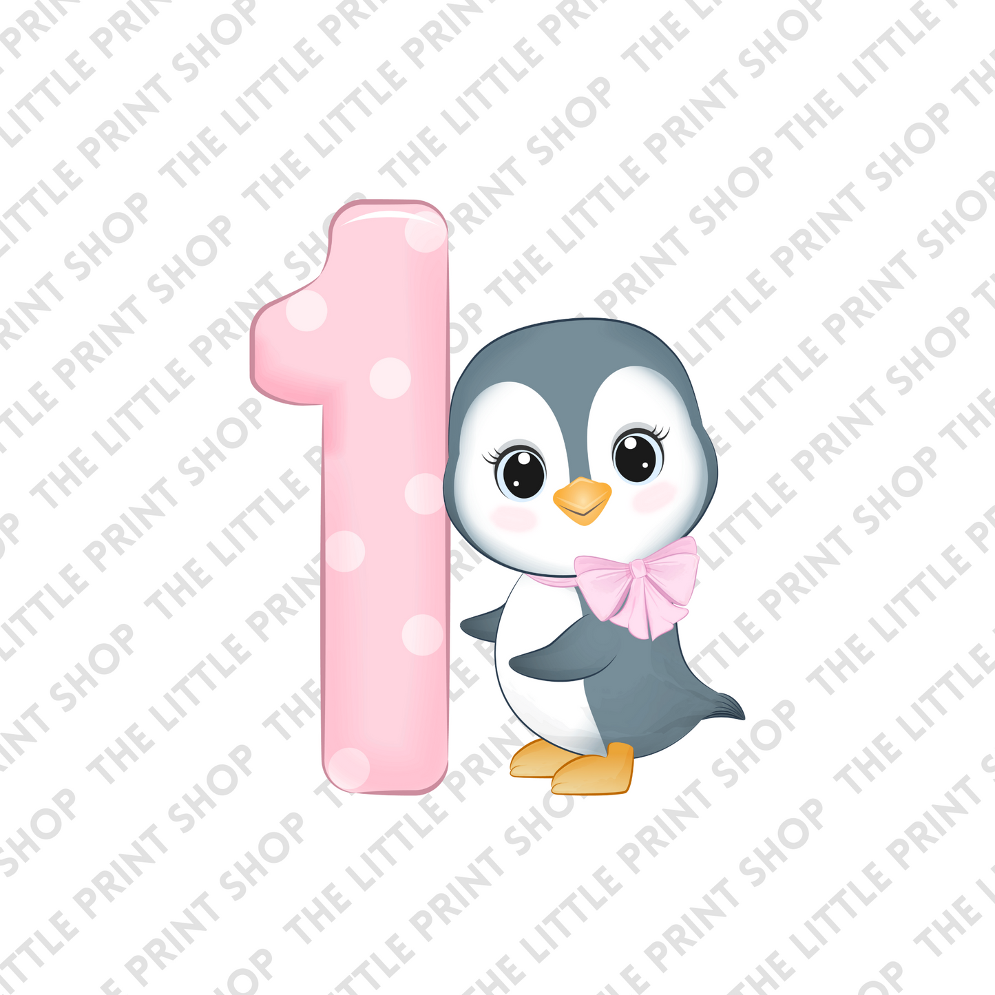 Birthday Penguin - 1 - UV DTF 3 inch Decal