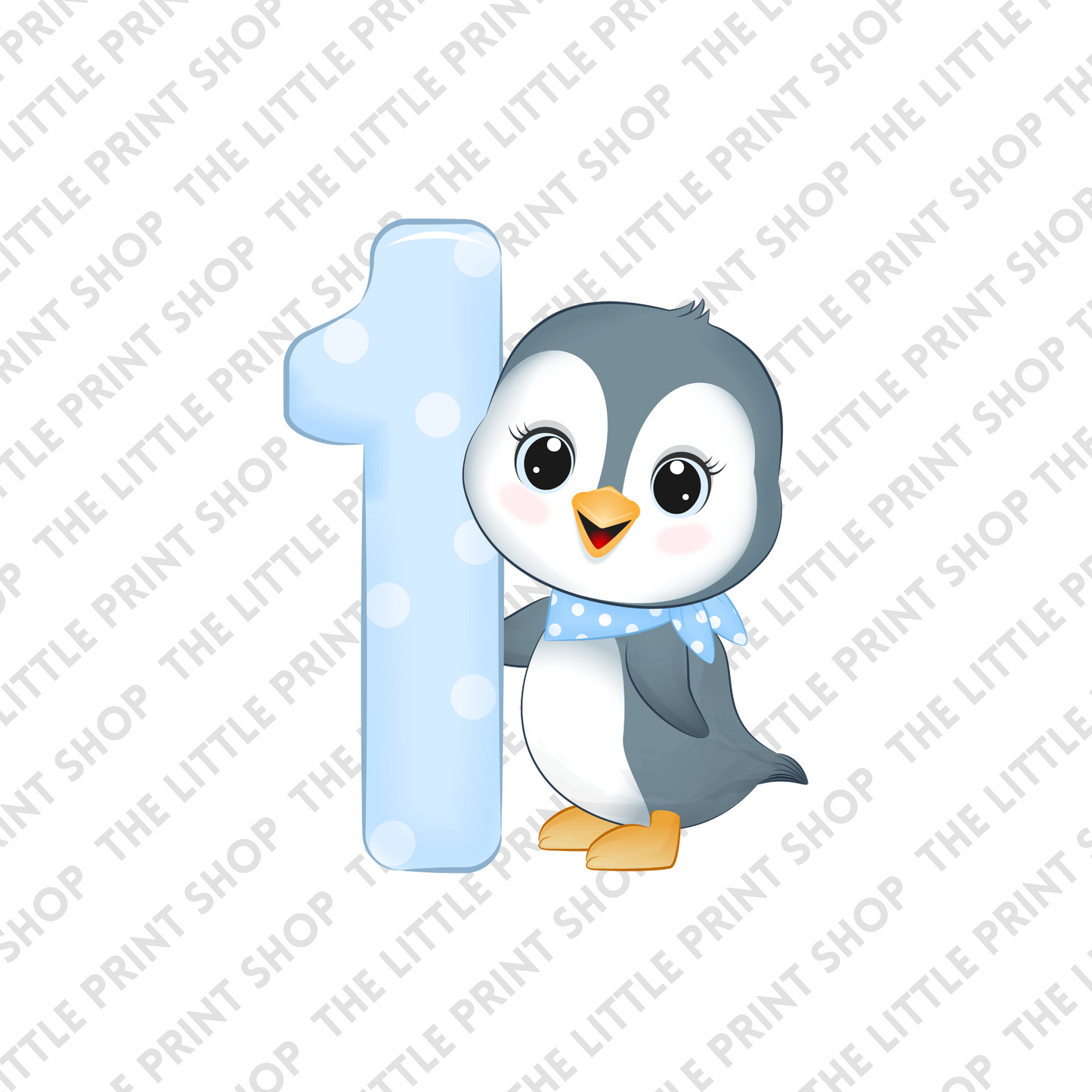 Birthday Penguin - 1 - UV DTF 3 inch Decal