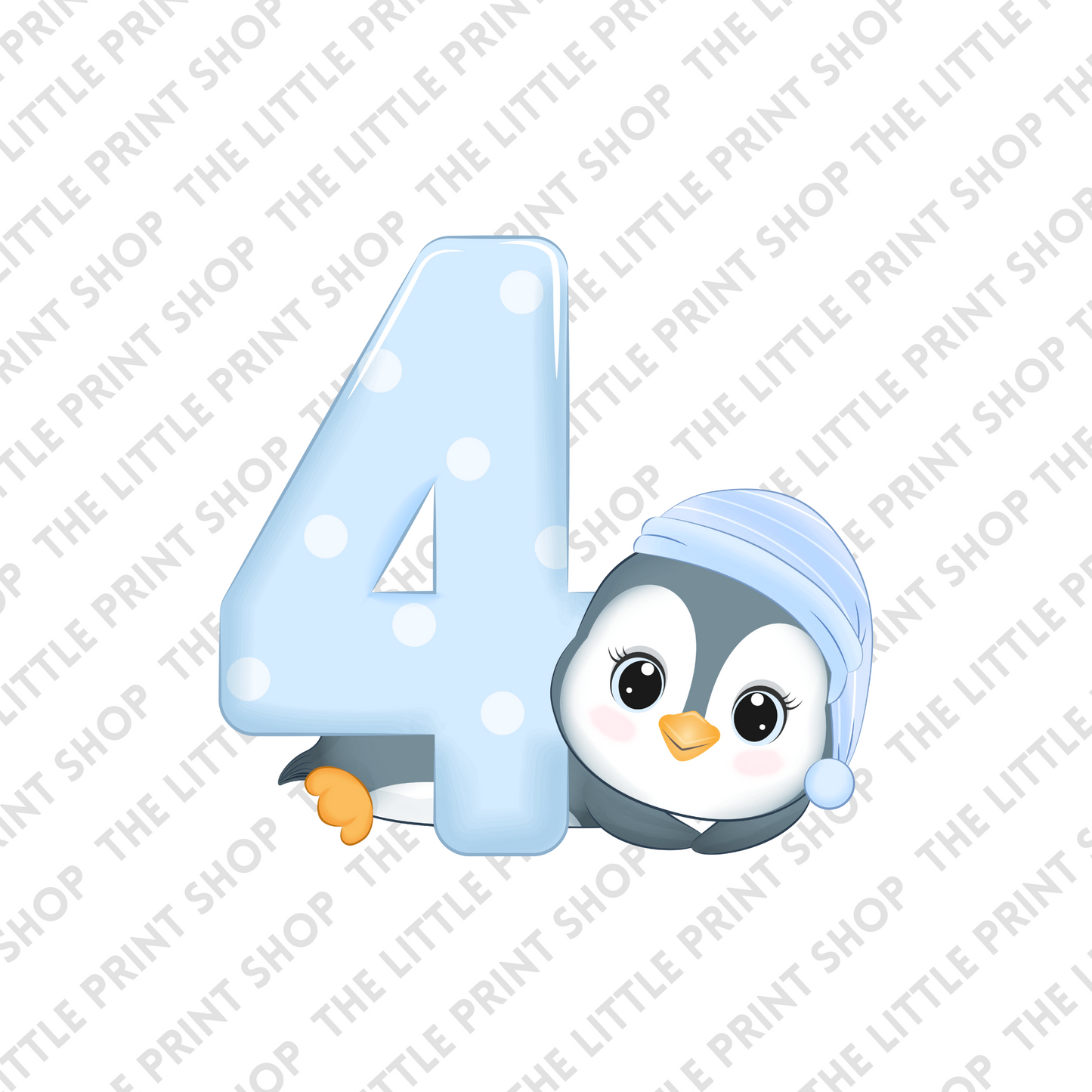 Birthday Penguin - 4 - UV DTF 3 inch Decal