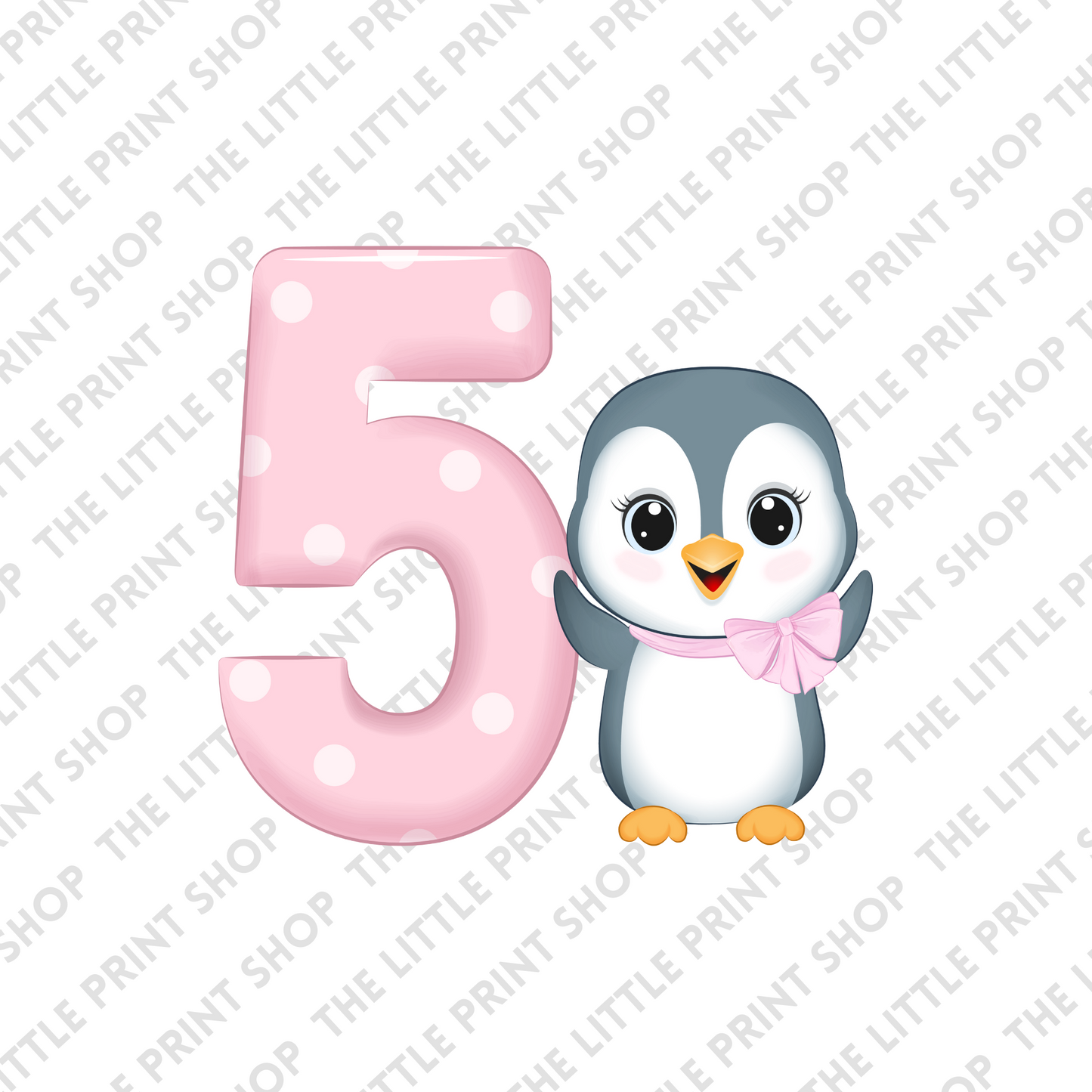 Birthday Penguin - 5 - UV DTF 3 inch Decal