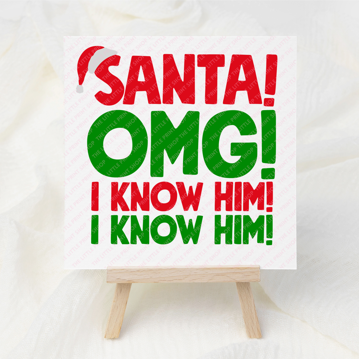 OMG Santa - UV DTF 3 inch Decal