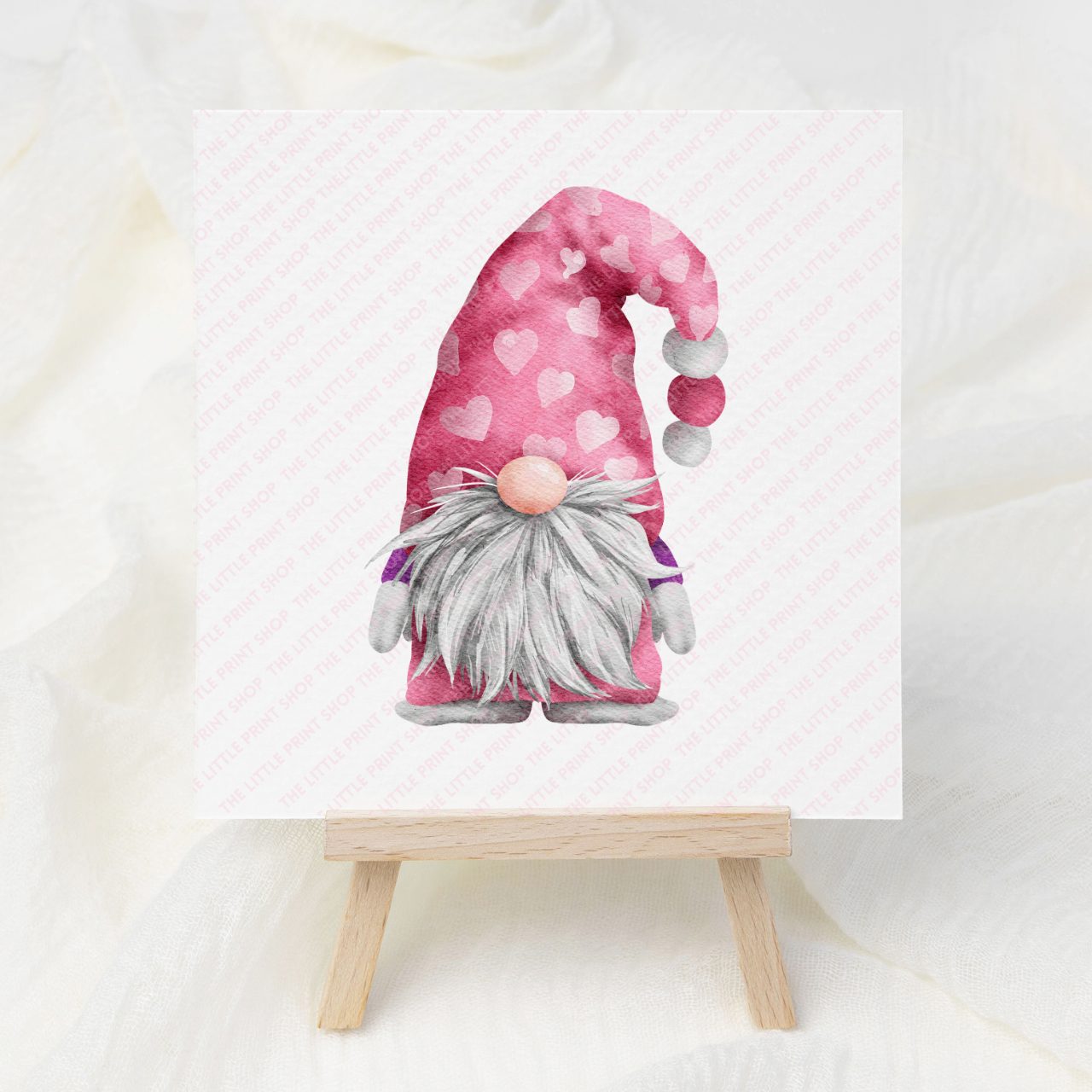 Pink Gnome Standing - UV DTF 3 inch Decal