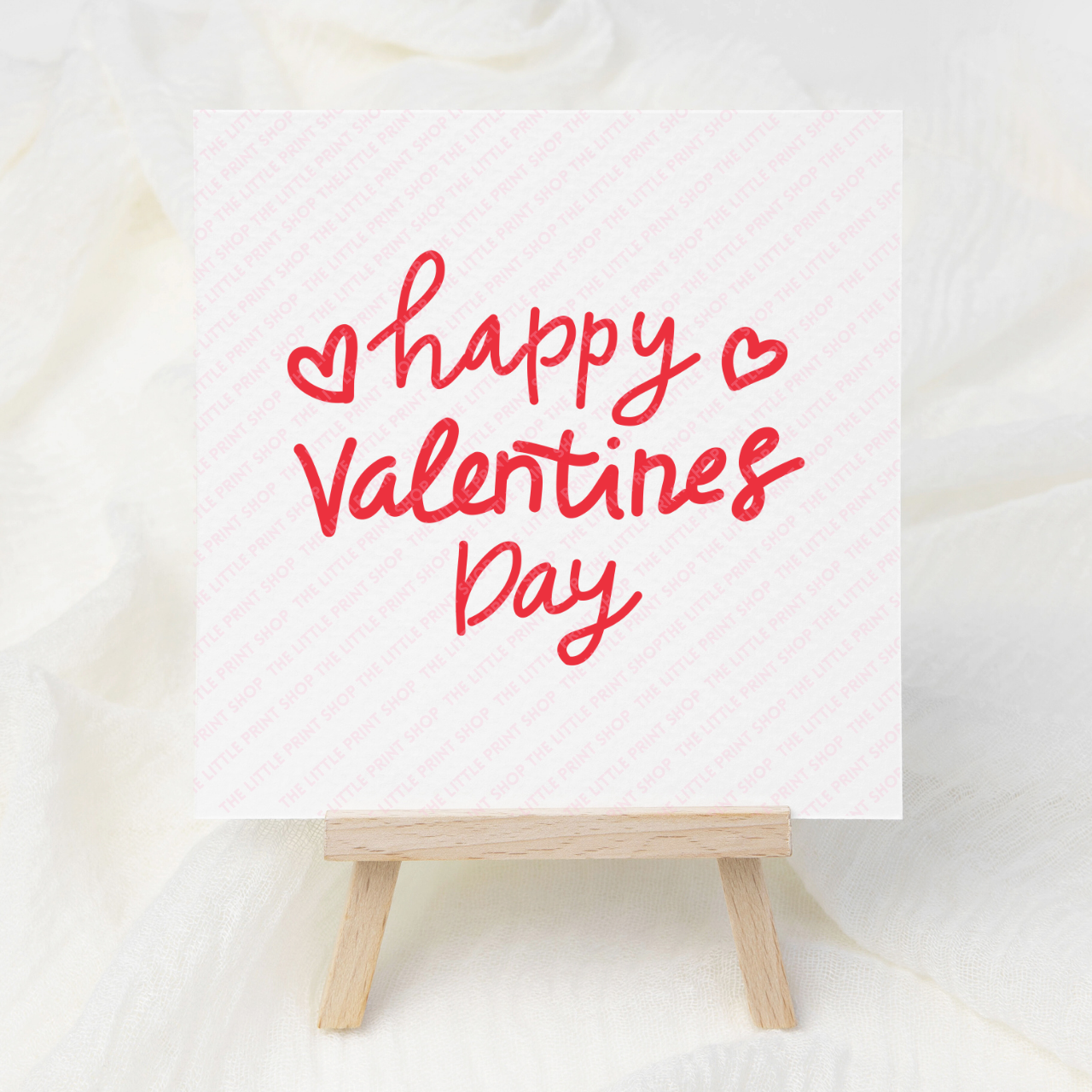 Happy Valentines Day Red Text - UV DTF 3 inch Decal