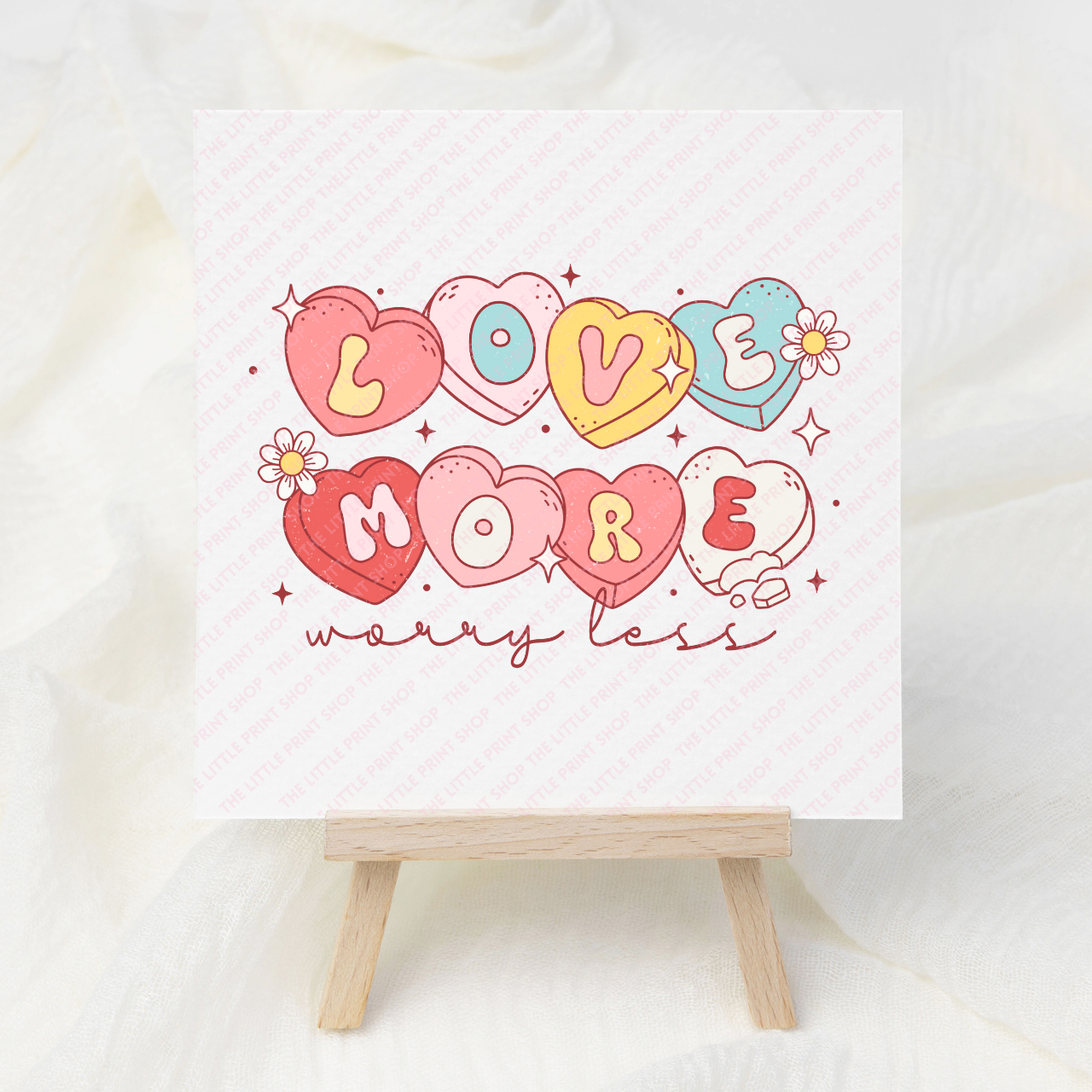 Love More Worry Less - UV DTF 3 inch Decals