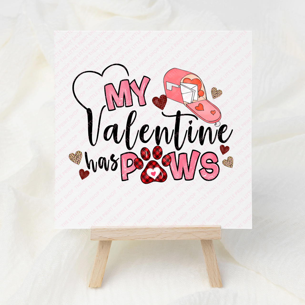 Valentines Paws - UV DTF 3 inch Decal