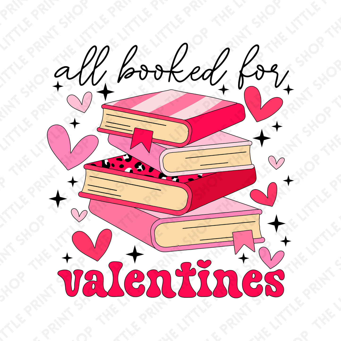 All Booked For Valentines - UV DTF 3 inch Decals