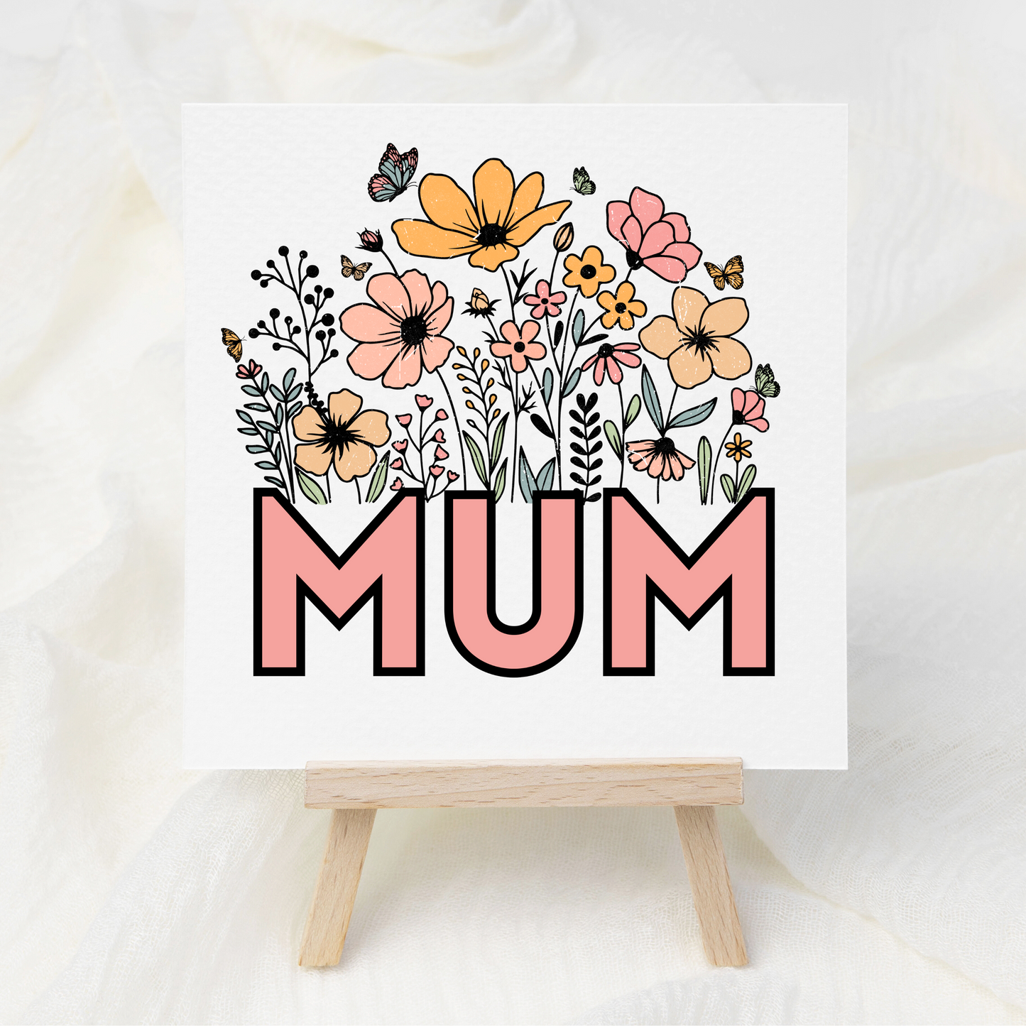 Floral Mum - UV DTF 3 inch Decals