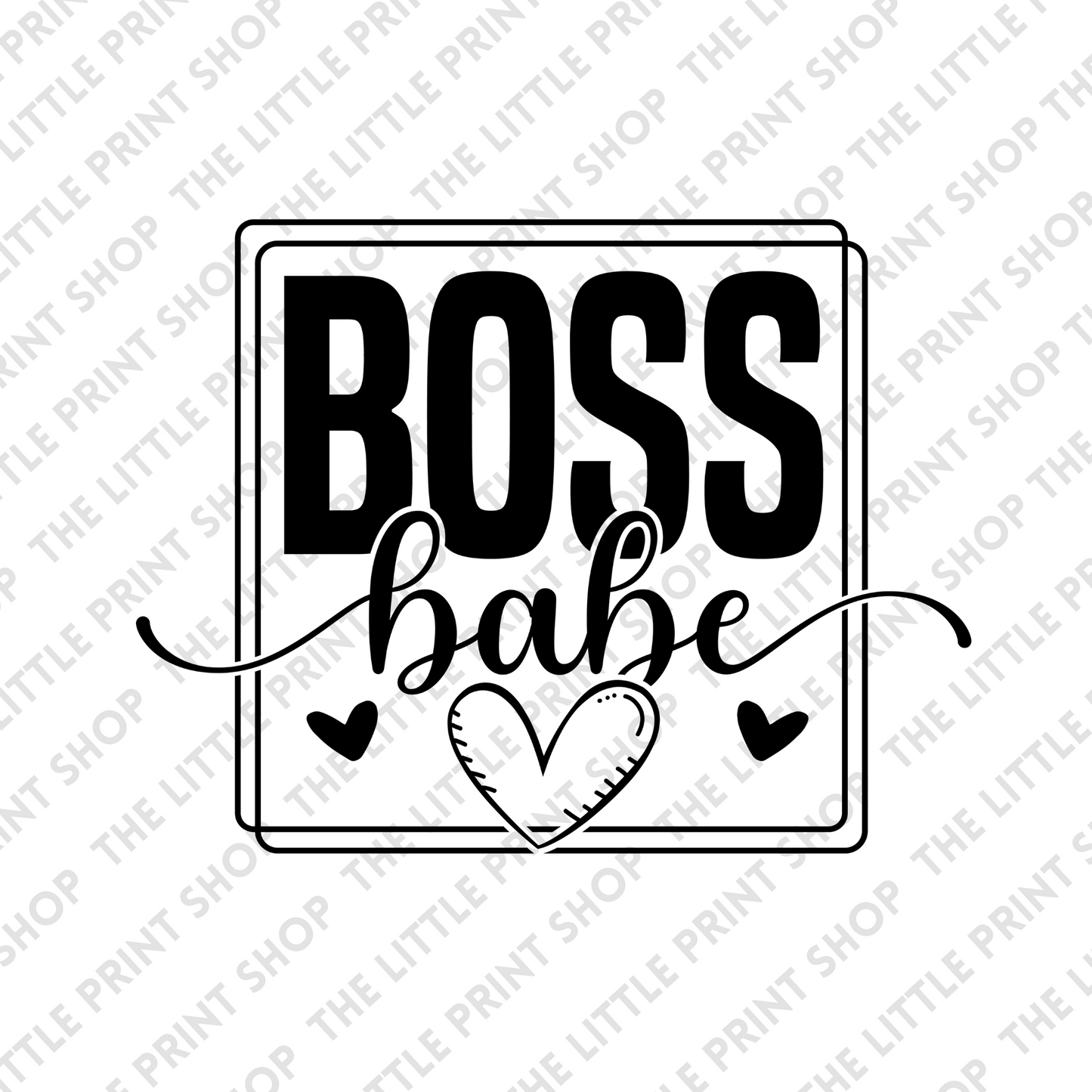 Boss Babe Outline - UV DTF 4inch Decal