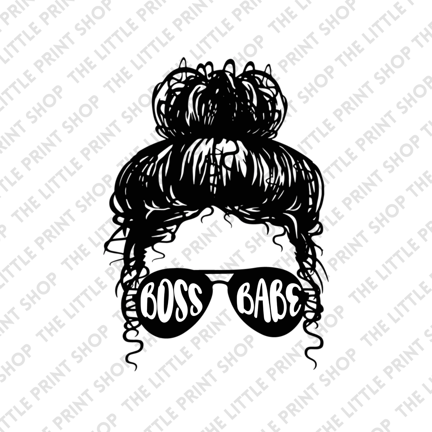 Boss Babe Hair Up - UV DTF 4inch Decal