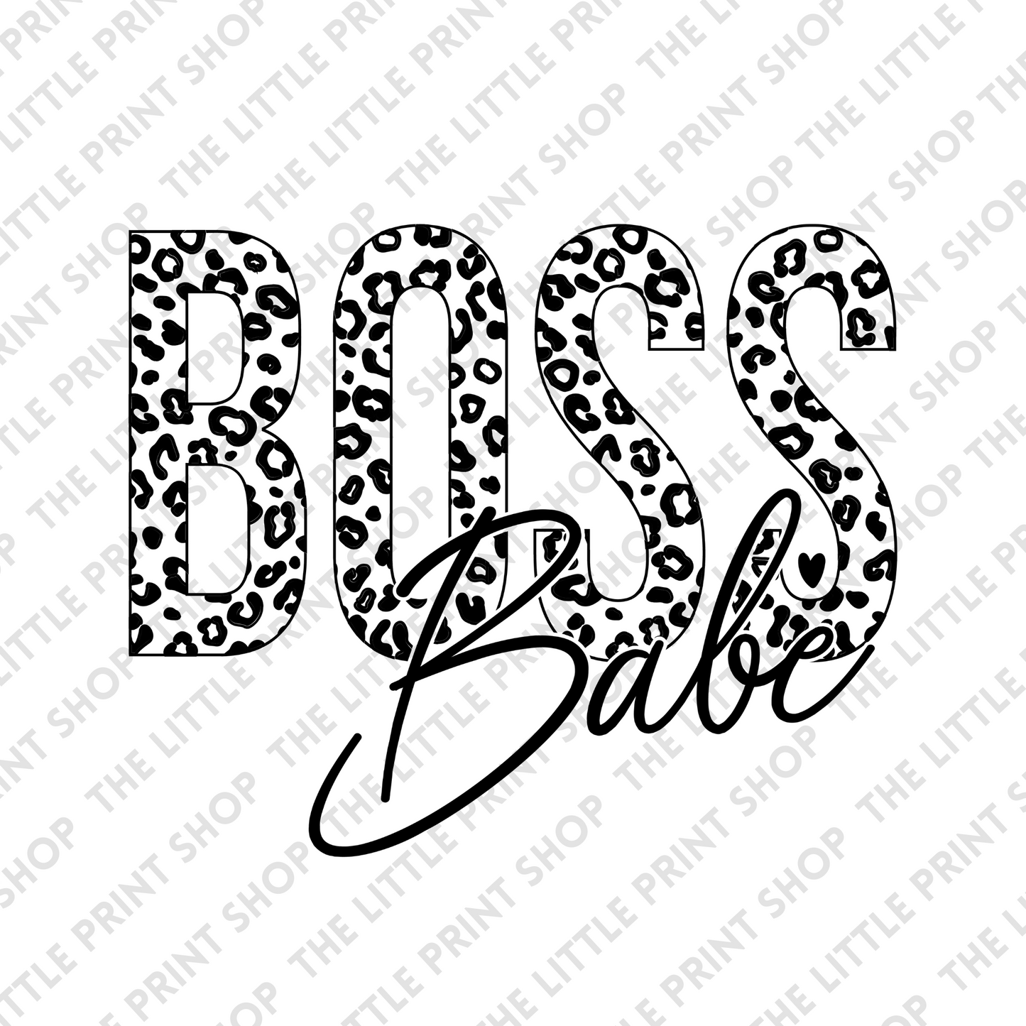 Boss Babe Leopard Print - UV DTF 4inch Decal