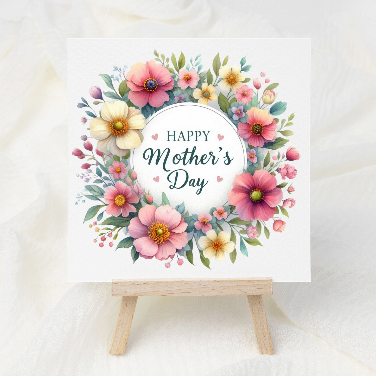Happy Mother's Day Wreath - UV DTF 3 inch Decals