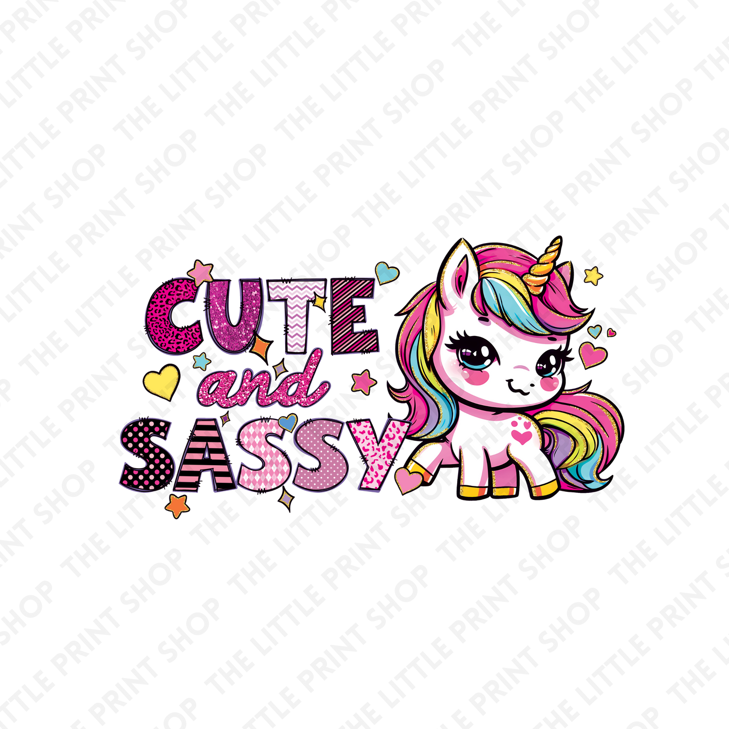 Cute & Sassy - UV DTF 3 inch Decals