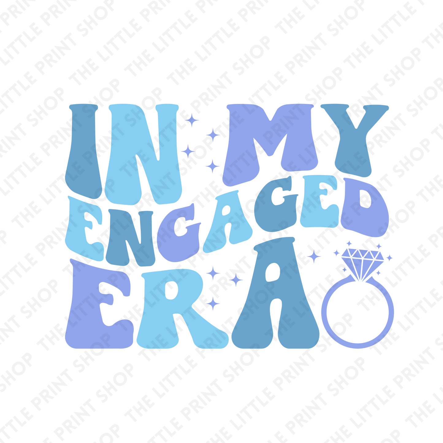 In My Engaged Era - Blue Theme - UV DTF 3 inch Decals