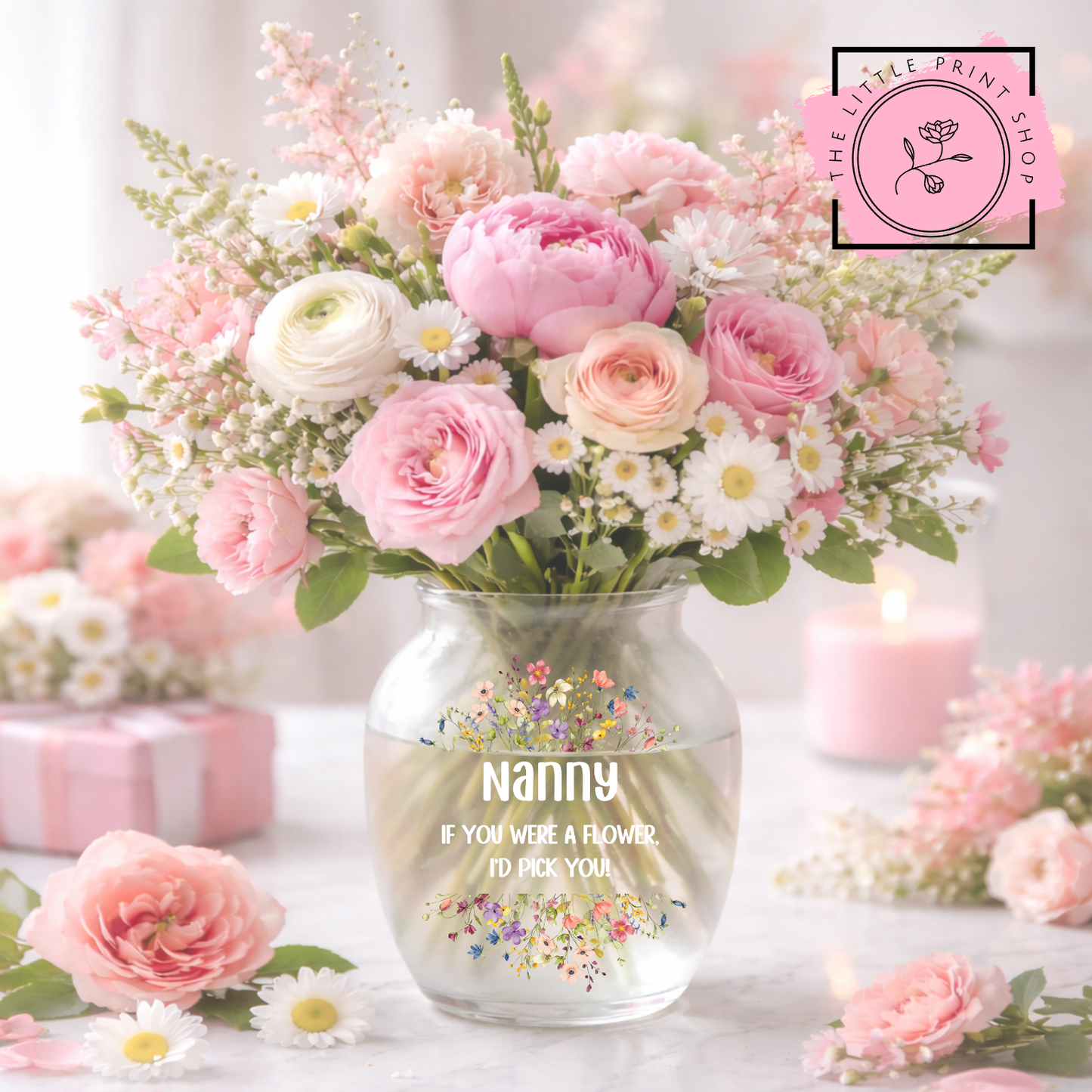If You Were A Flower - Nanny - UV DTF 4 inch Decals