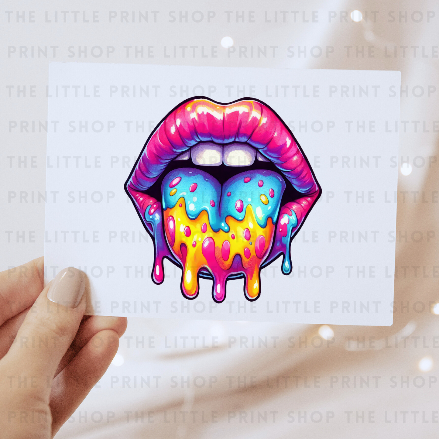 Paint Drip Lips - DTF Transfer Decal