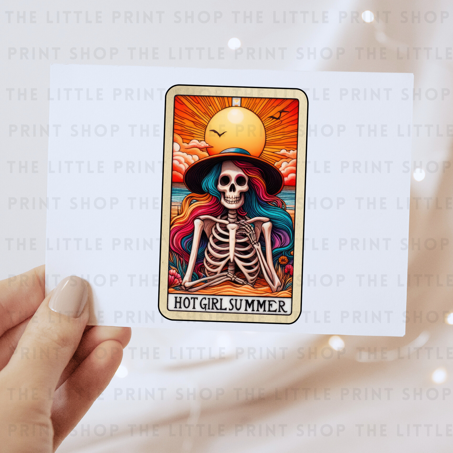 Hot Girl Summer Tarot Card - DTF Transfer Decal