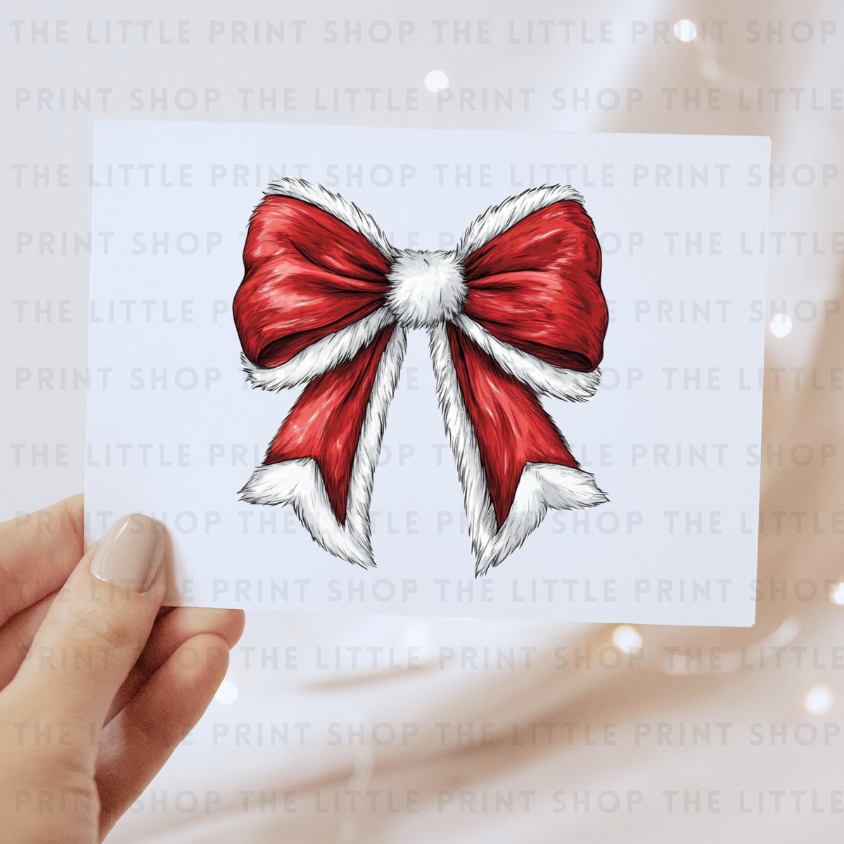 Santa Bow - DTF Transfer Decal