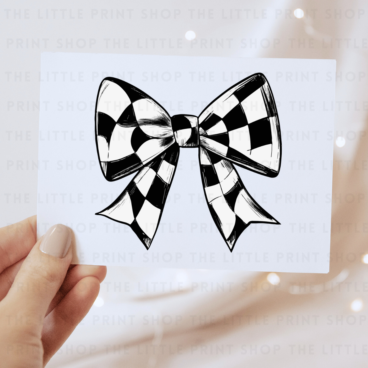 Black & White Bow - DTF Transfer Decal