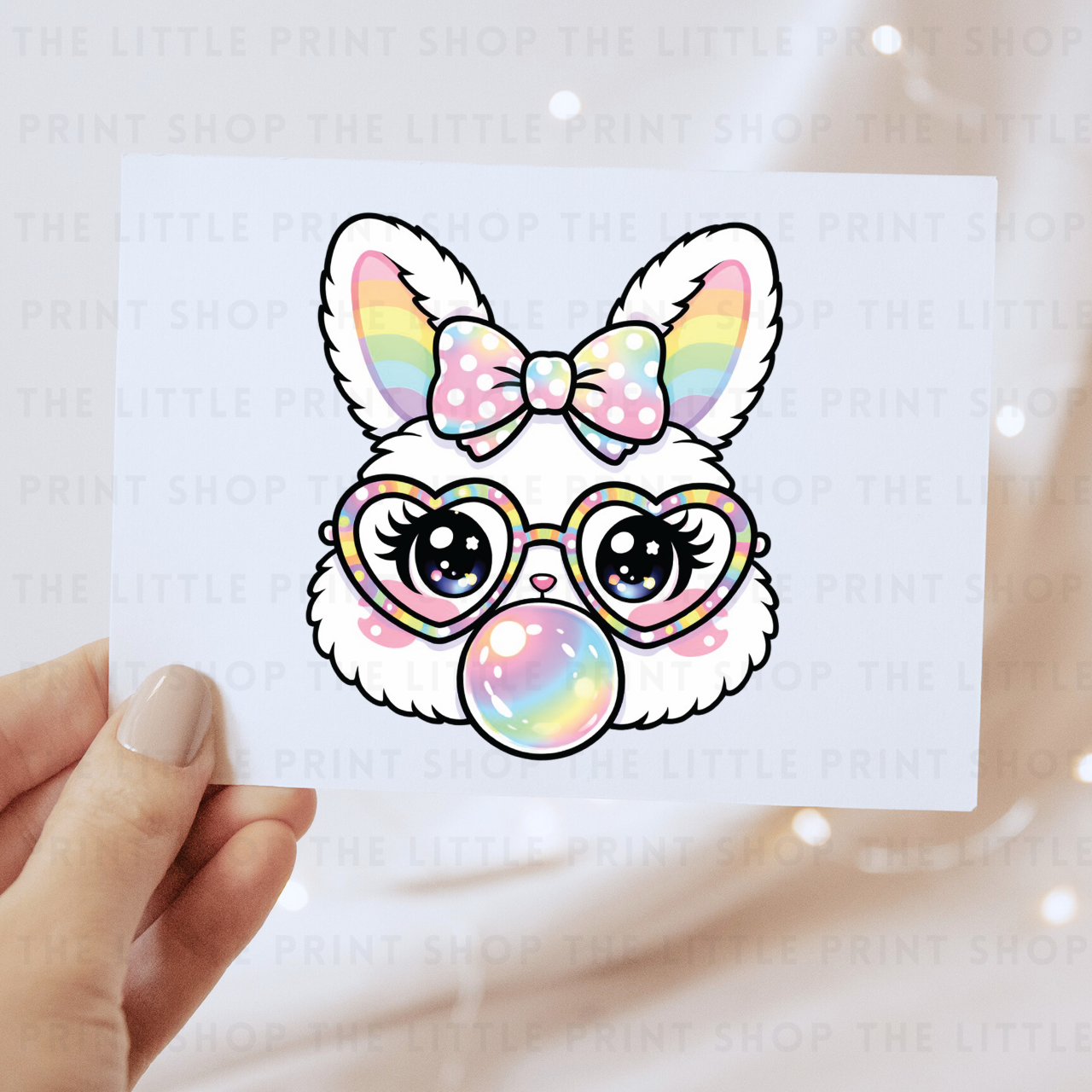 Bubble Gum Bunny - DTF Transfer Decal