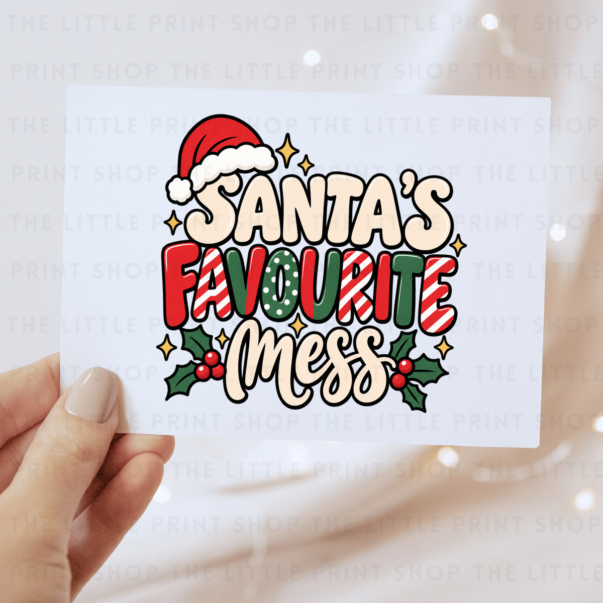 Santa's Favourite Mess - DTF Transfer Decal