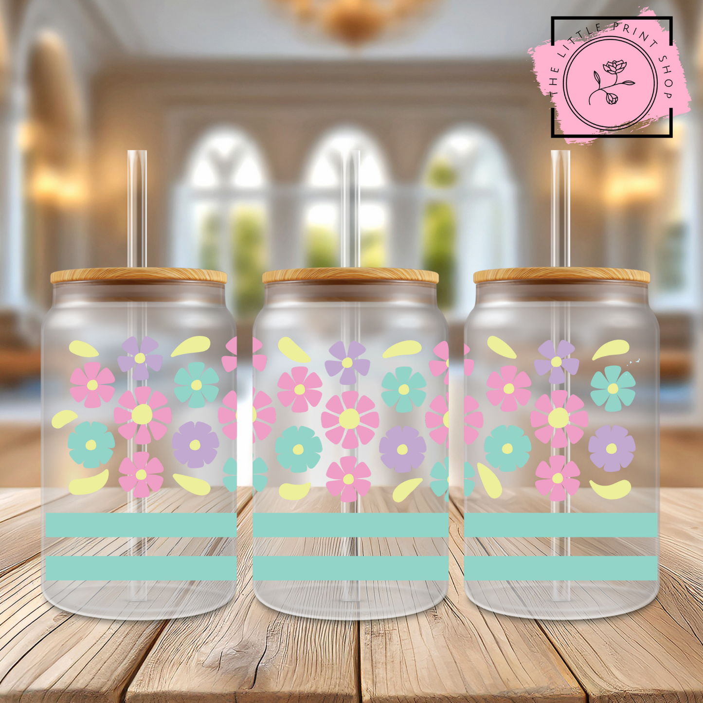 Easter Eggs - 16oz Libbey Glass Printed UV DTF Wrap