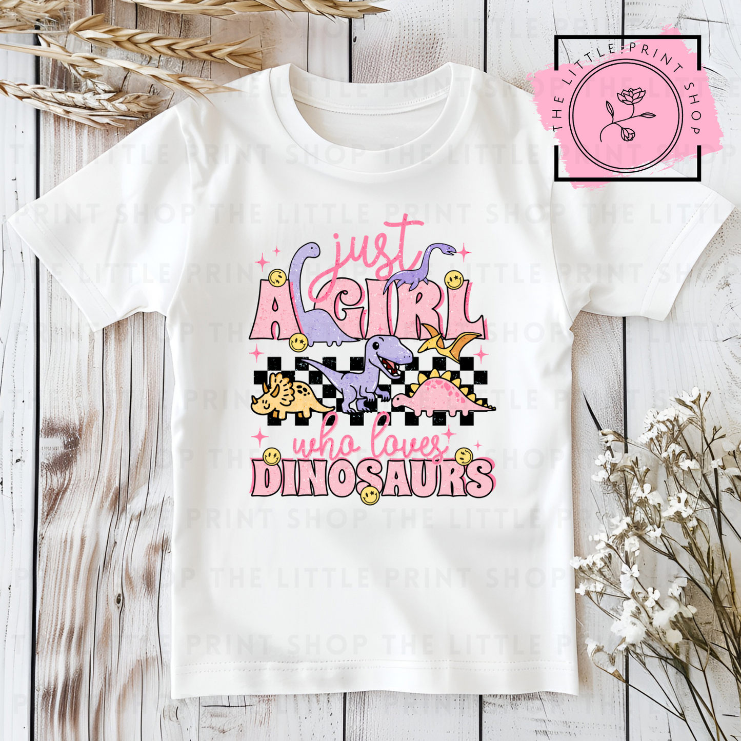 Just A Girl Dinosaur Style #1 - DTF Transfer Decal