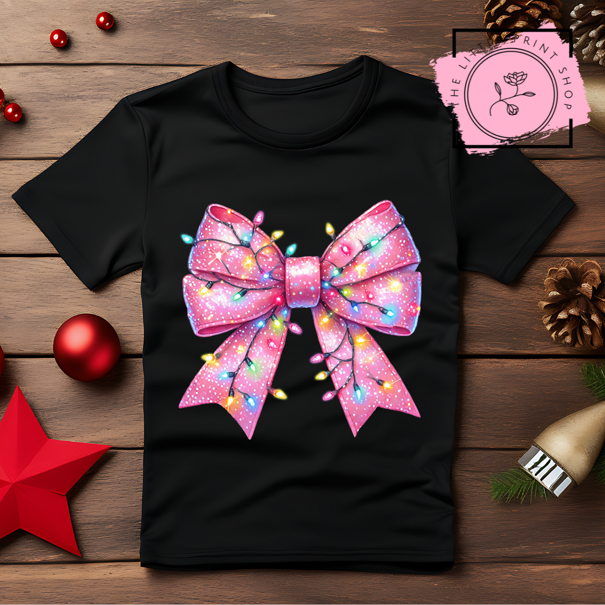 Fairy Light Bow - DTF Transfer Decal