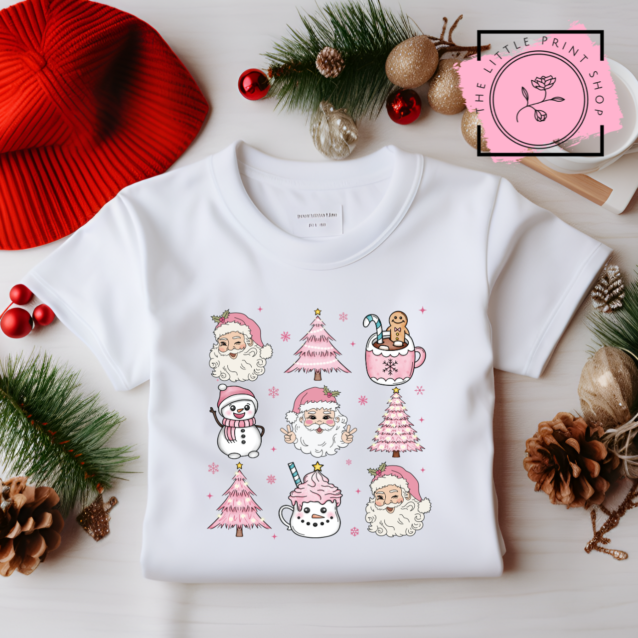 Pink Christmas - DTF Transfer Decal – Little Print Shop