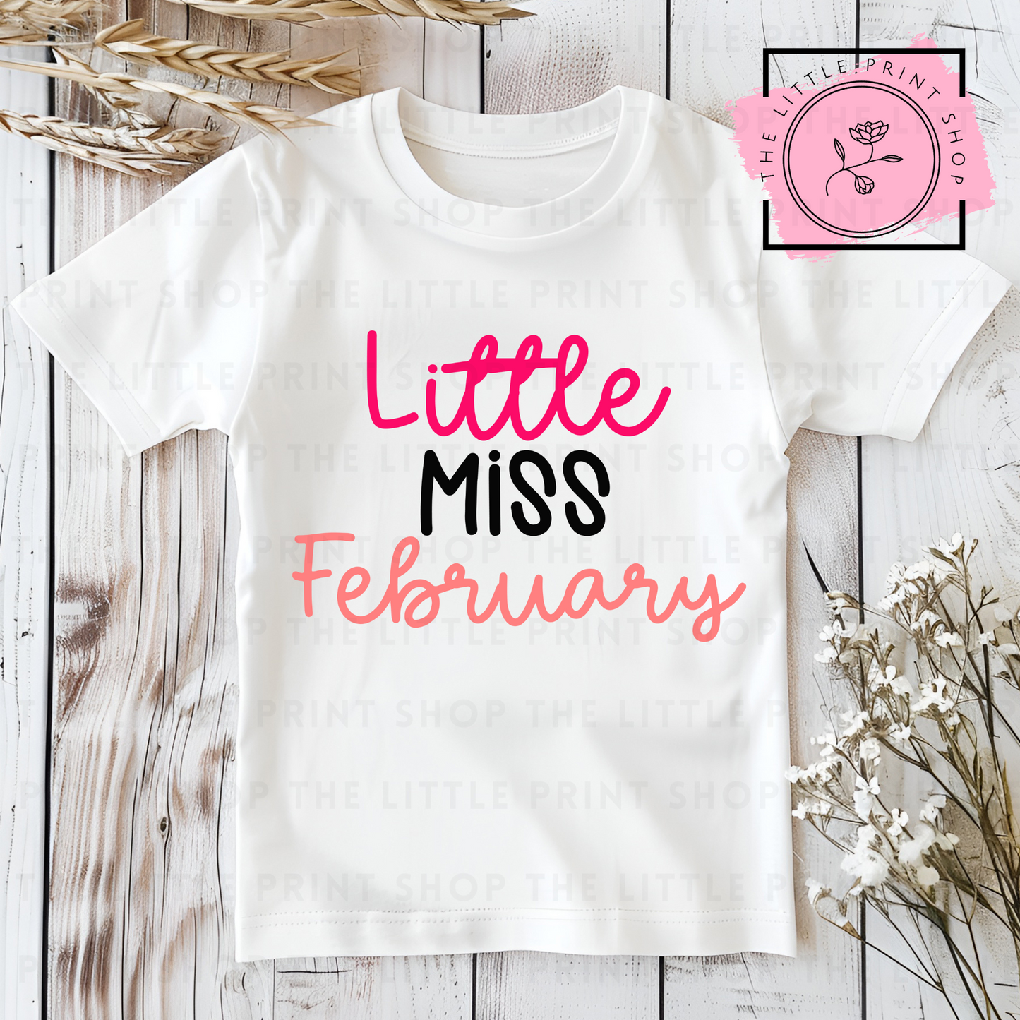 Little Miss February - DTF Transfer Decal
