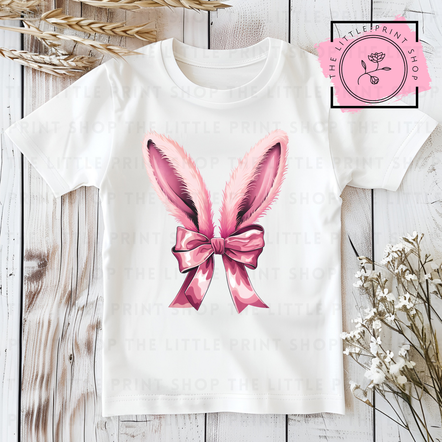 Pink Bunny Ears - DTF Transfer Decal