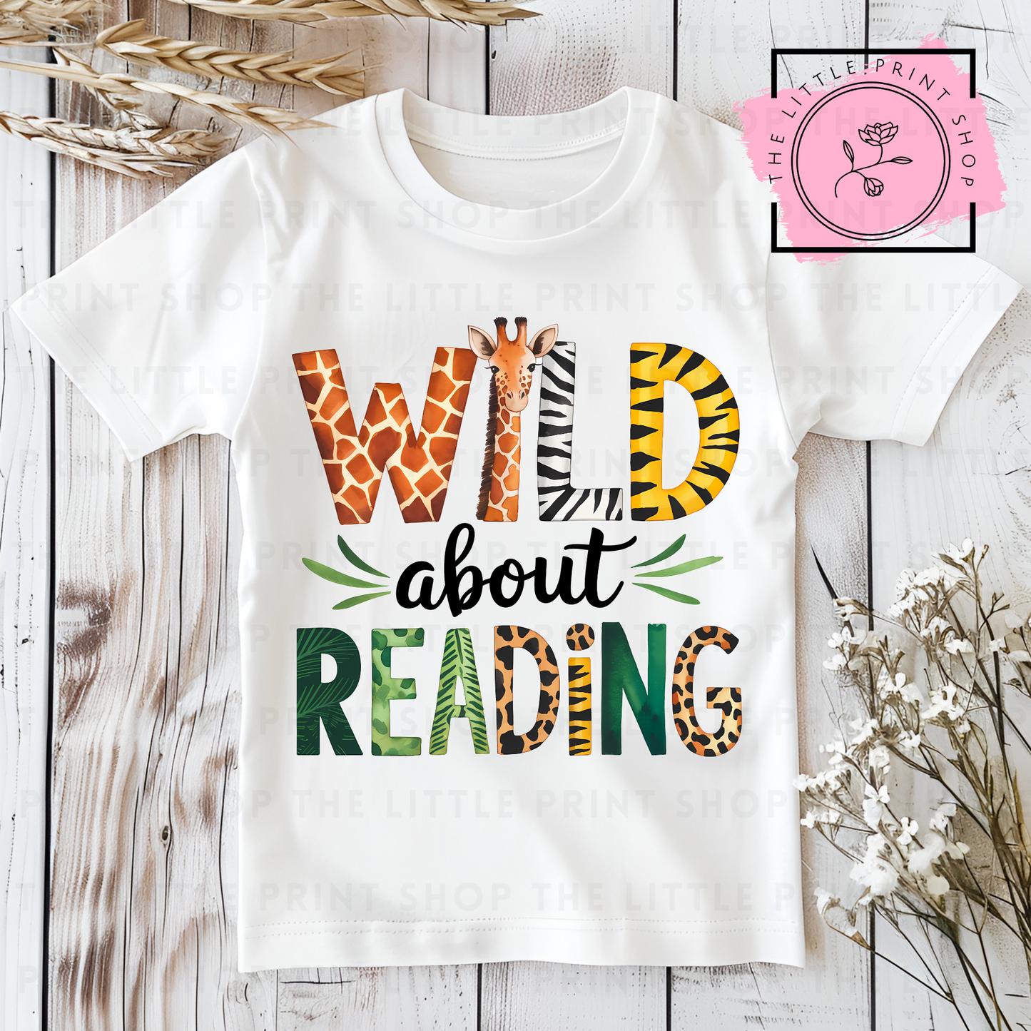 Wild About Reading - DTF Transfer Decal
