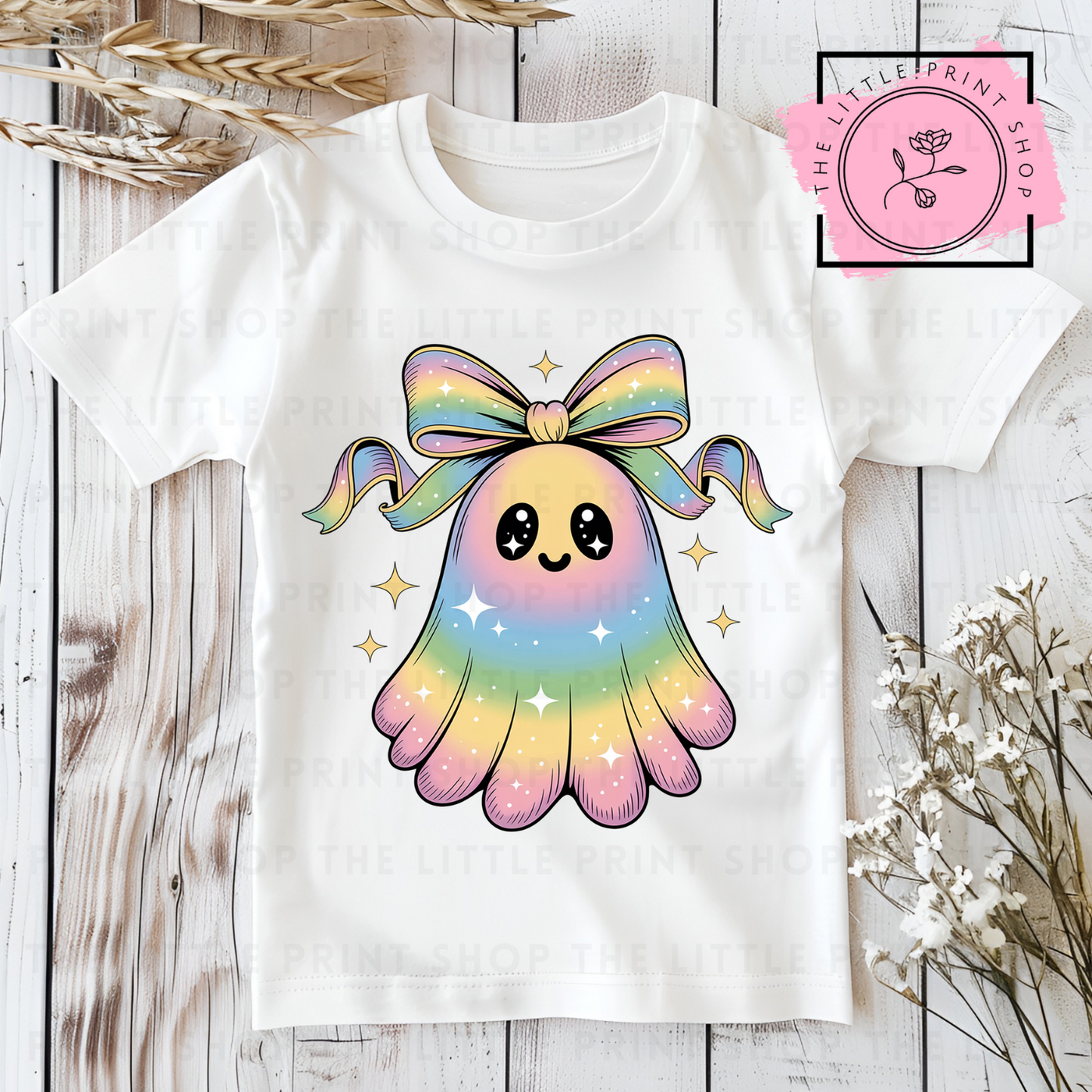 Rainbow Ghostie - DTF Transfer Decal