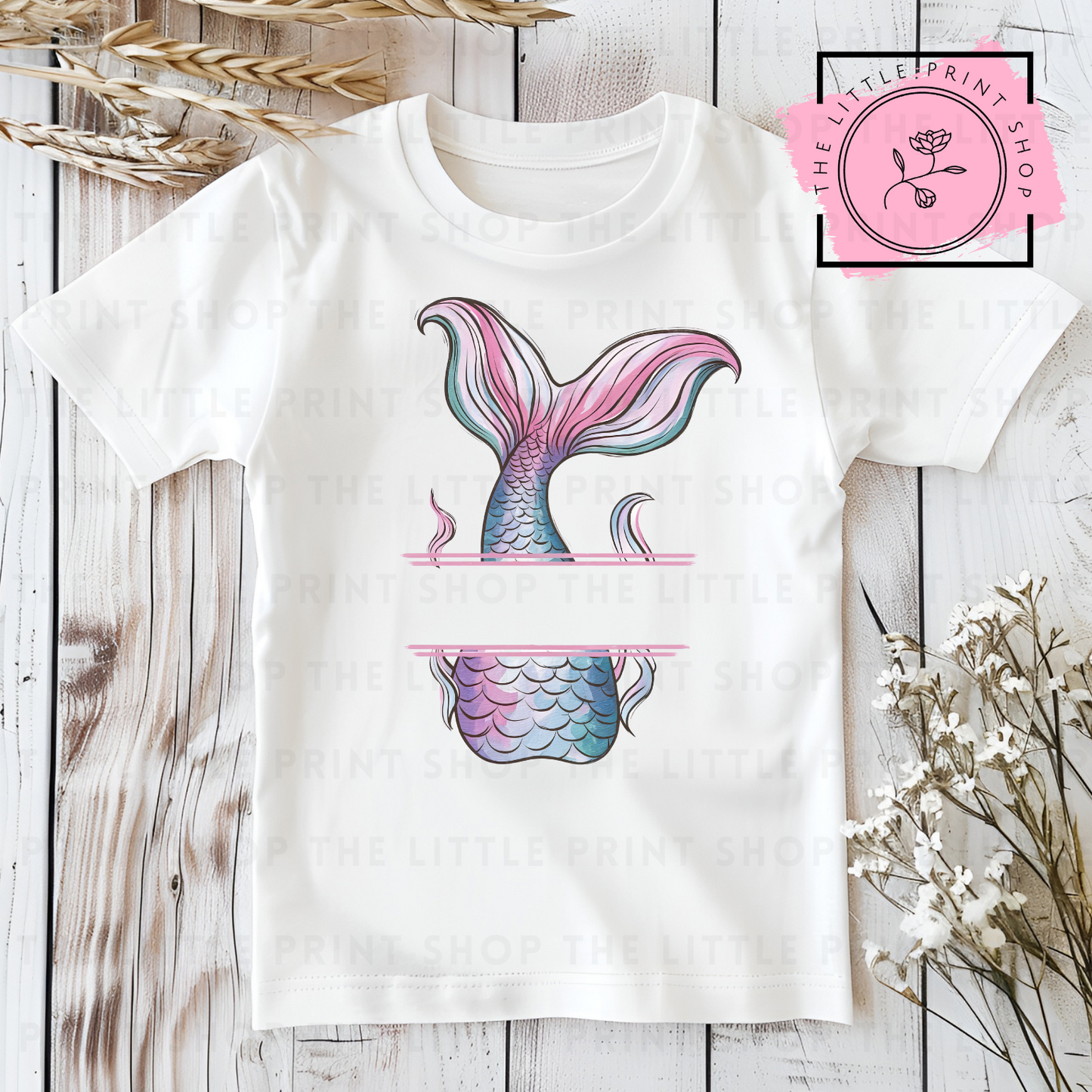 Purple Mermaid Tail - DTF Transfer Decal