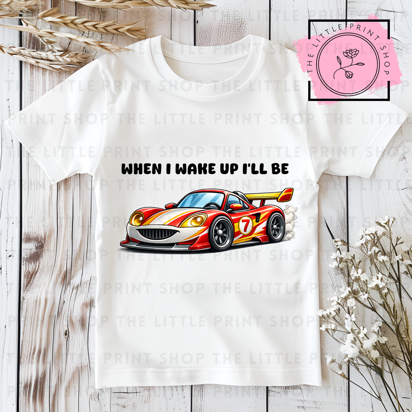 Sports Car - Numbers 1 - 7 - DTF Transfer Decal