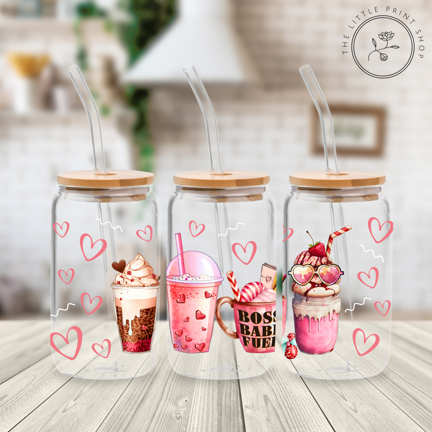 Boss Babe Coffee - 16oz Libbey Glass Printed UV DTF Wrap