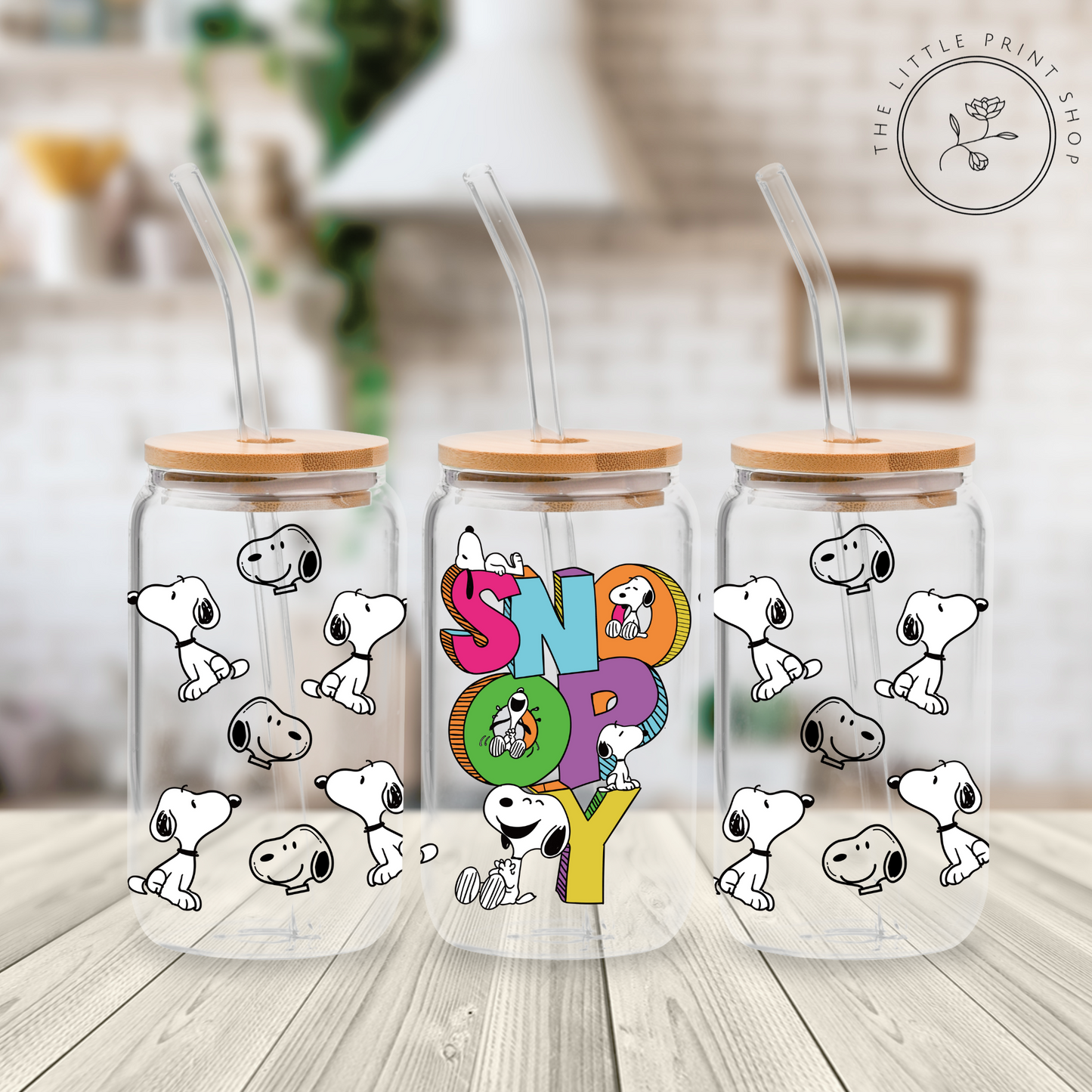 Dog - 16oz Libbey Glass Printed UV DTF Wrap