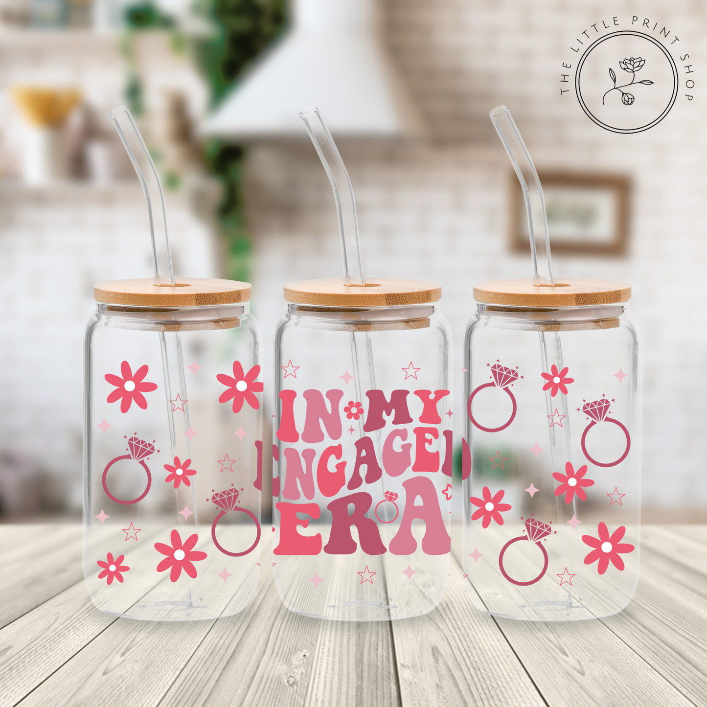 Engaged Era - 16oz Libbey Glass Printed UV DTF Wrap