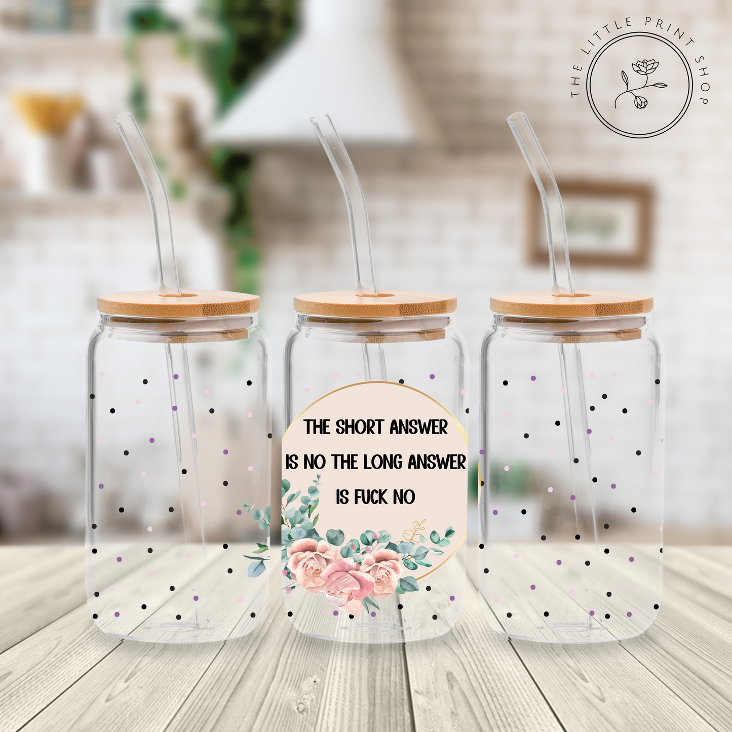 Short Answer - 16oz Libbey Glass Printed UV DTF Wrap