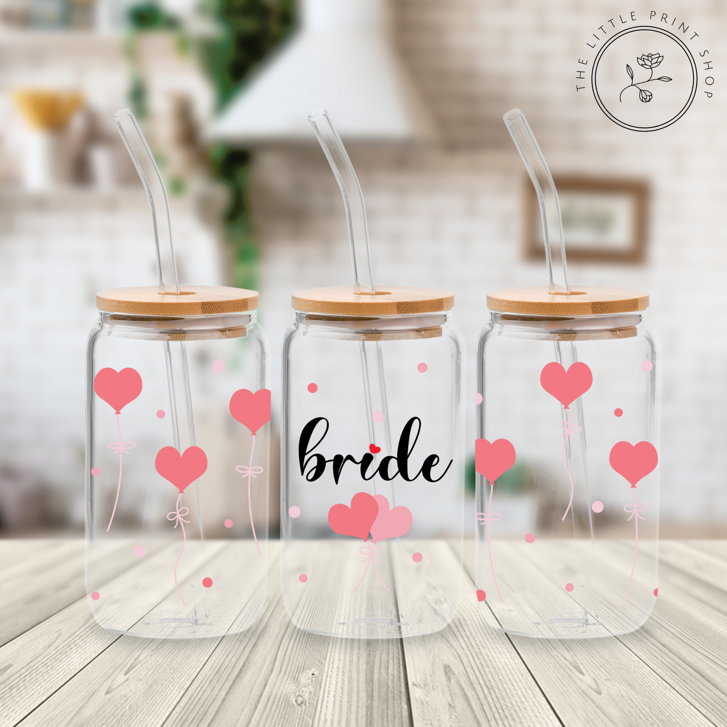 Bride - 16oz Libbey Glass Printed UV DTF Wrap