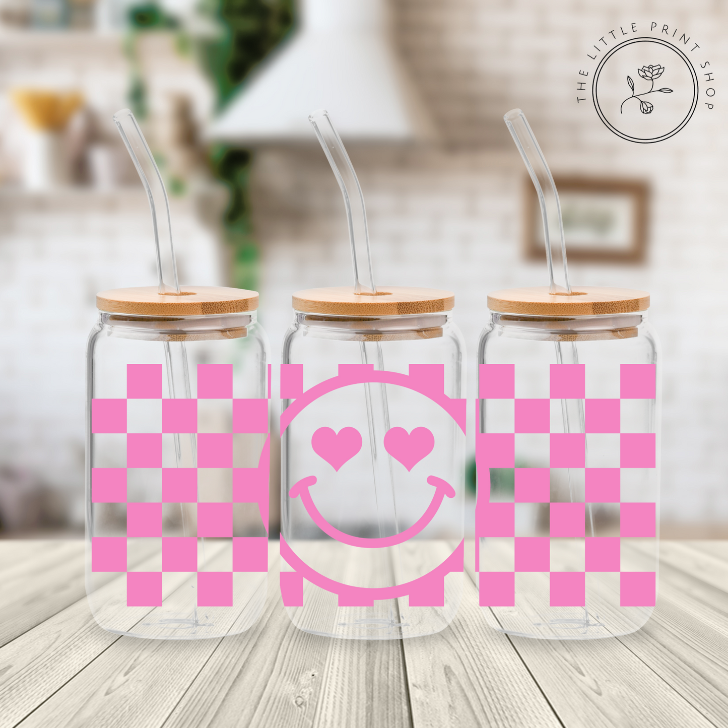 Pink Face - 16oz Libbey Glass Printed UV DTF Wrap