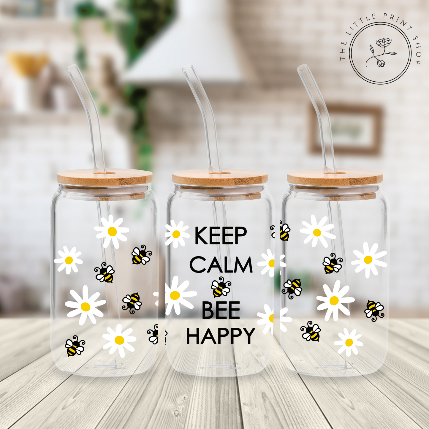 Keep Calm - 16oz Libbey Glass Printed UV DTF Wrap