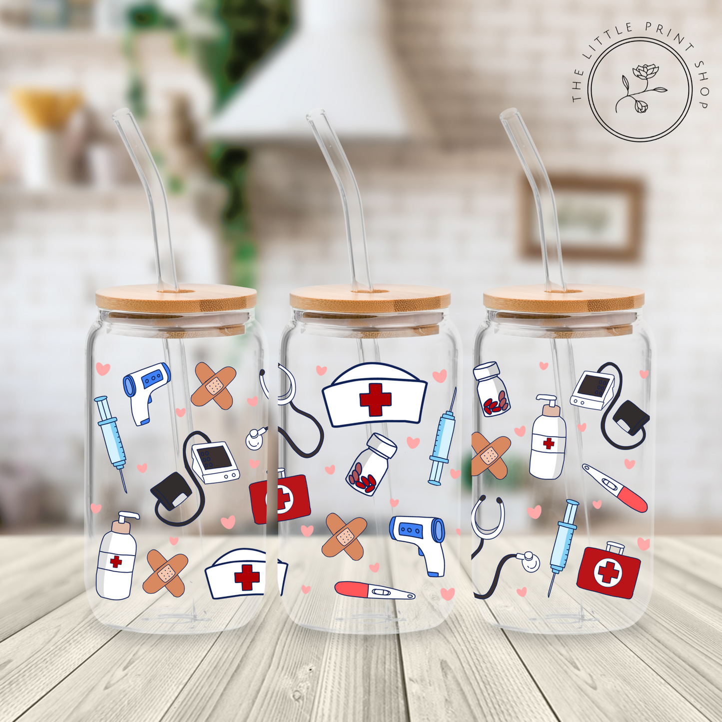 Nurse - 16oz Libbey Glass Printed UV DTF Wrap