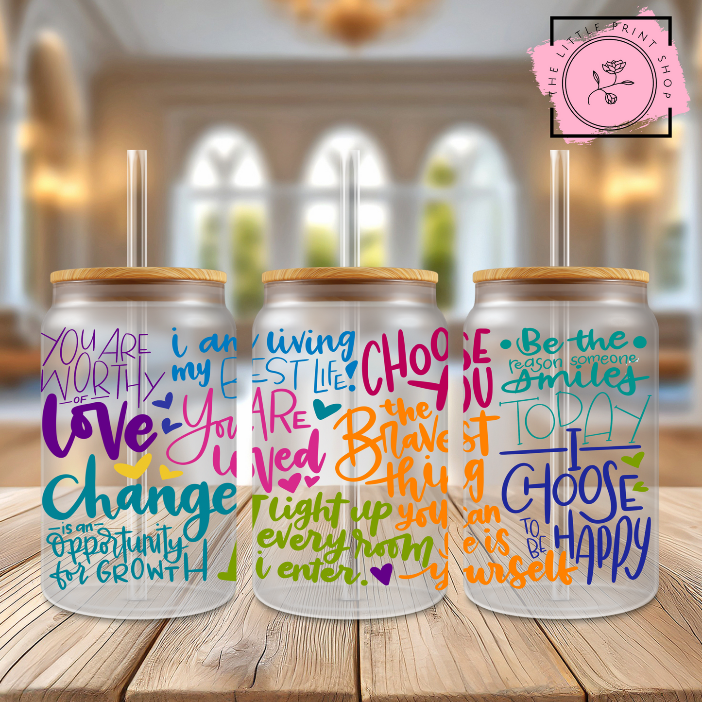 Choose - 16oz Libbey Glass Printed UV DTF Wrap