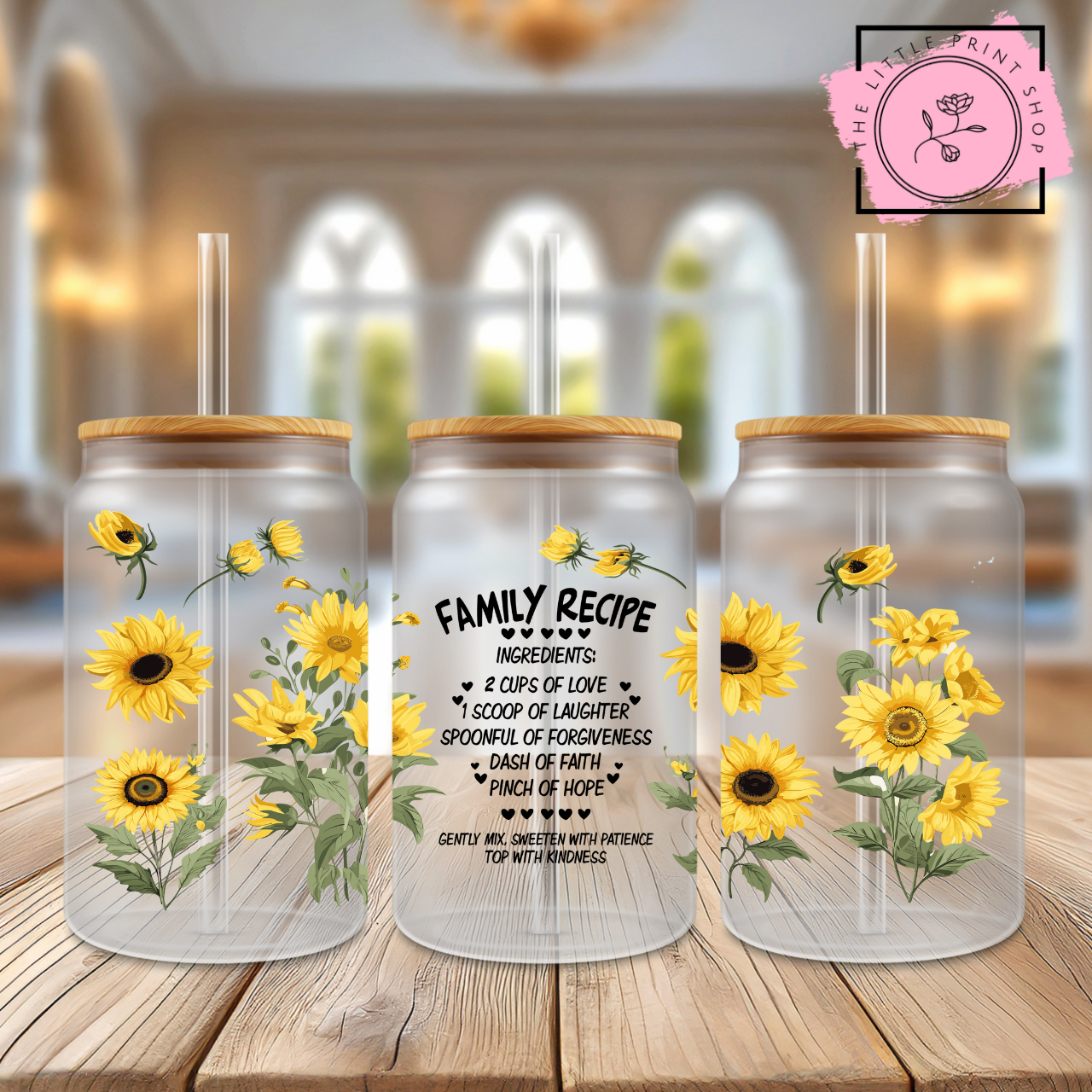 Recipe - 16oz Libbey Glass Printed UV DTF Wrap