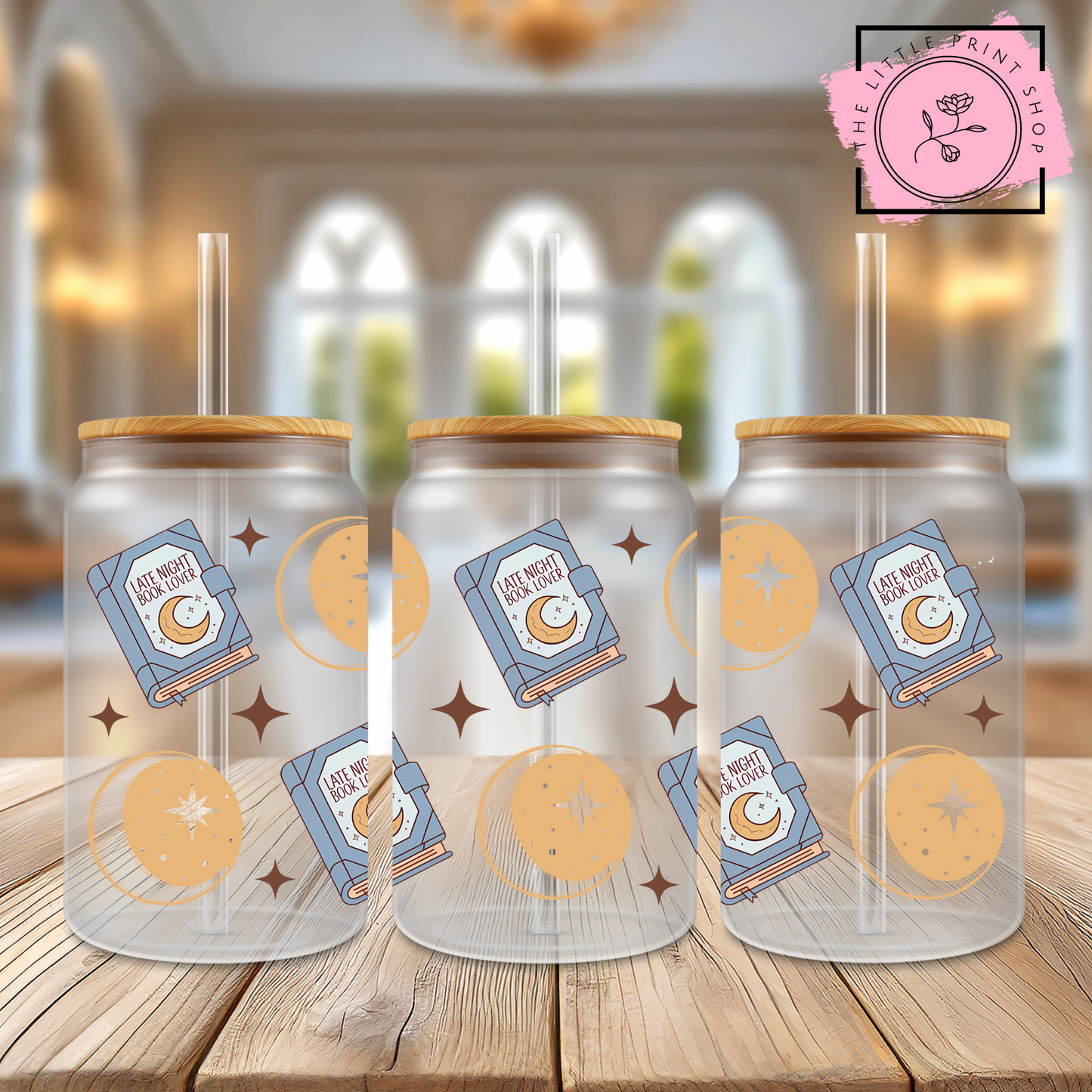 Late Night - 16oz Libbey Glass Printed UV DTF Wrap