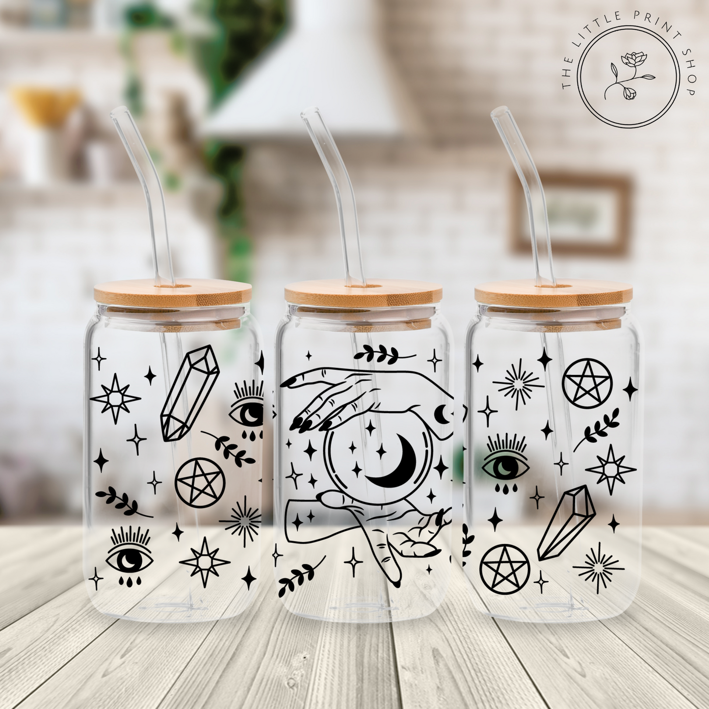 Mystic - 16oz Libbey Glass Printed UV DTF Wrap