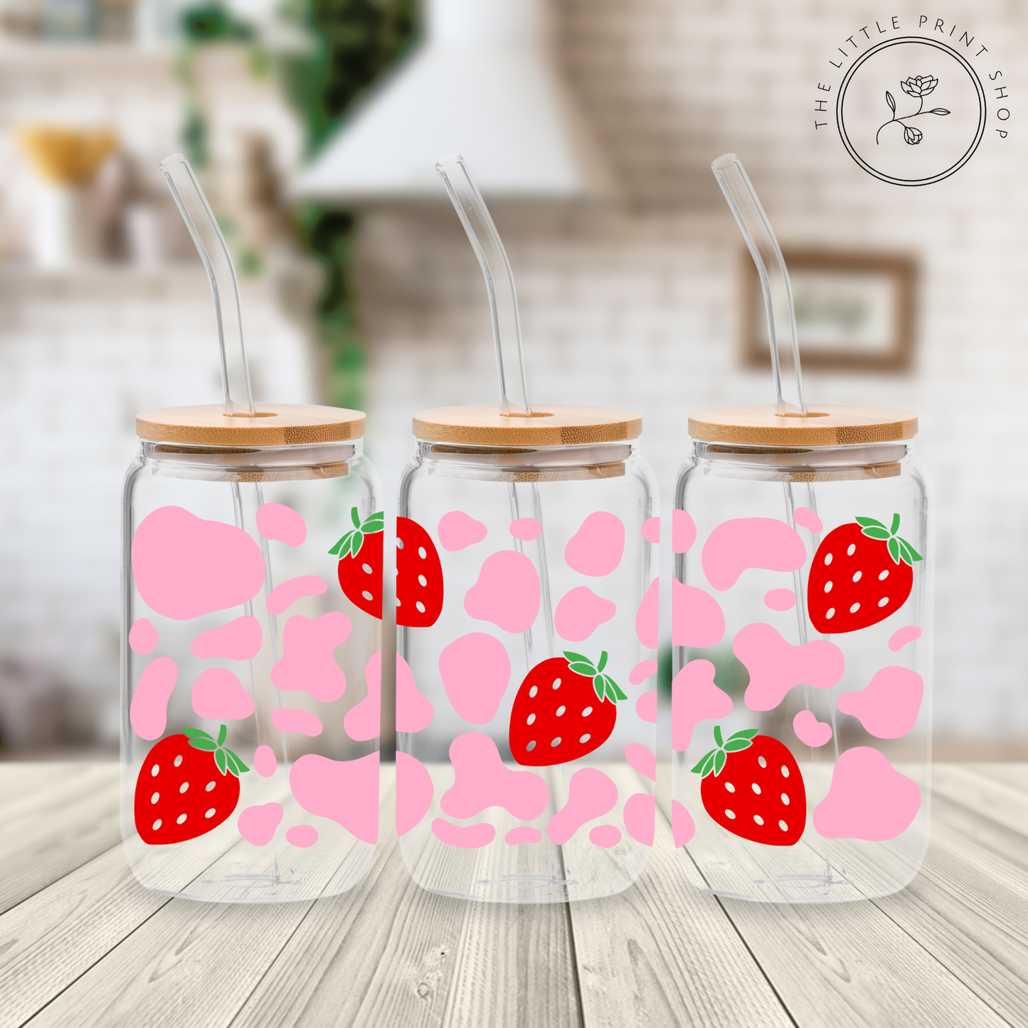 Strawbs - 16oz Libbey Glass Printed UV DTF Wrap