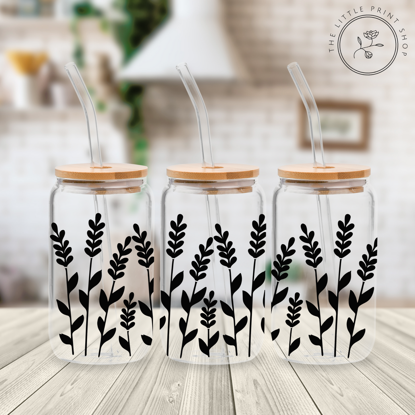 Harriett - 16oz Libbey Glass Printed UV DTF Wrap