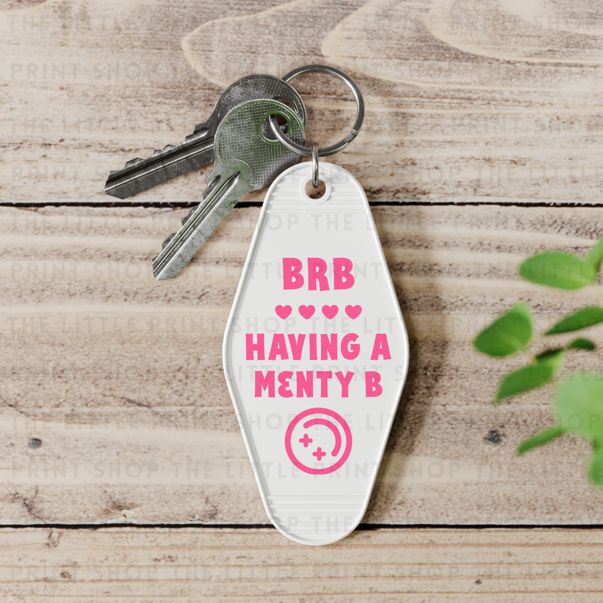 Menty B - UV DTF Motel Keyring Decal